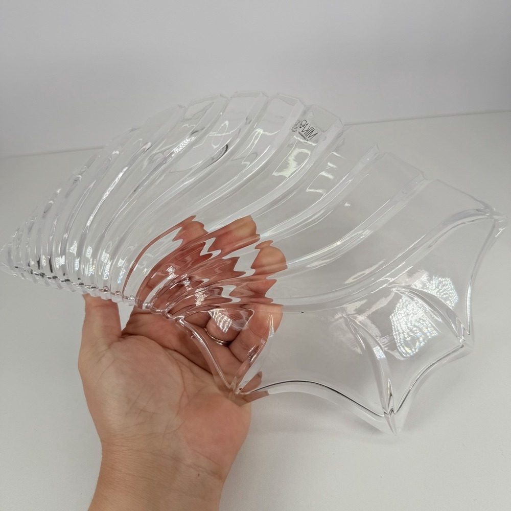 Mikasa Clear crystal shell Candy Dish Trinket Tray Vintage Serving Dish - Picture 4 of 6